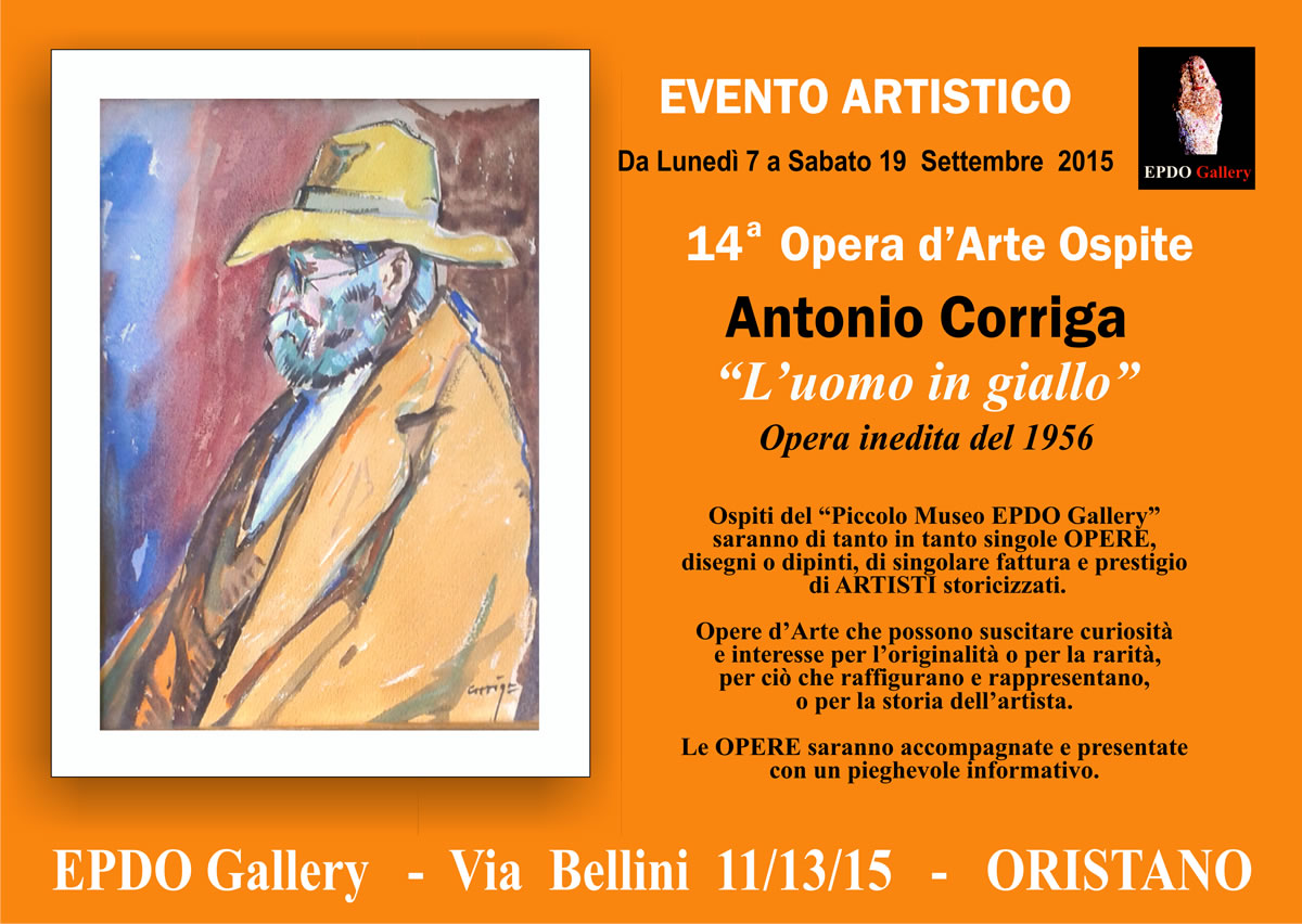 Antonio Corriga - EPDO Gallery - Via Bellini 15 ORISTANO